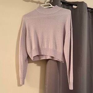5/$25 Divided Light Purple Turtleneck Sweater Crop Length